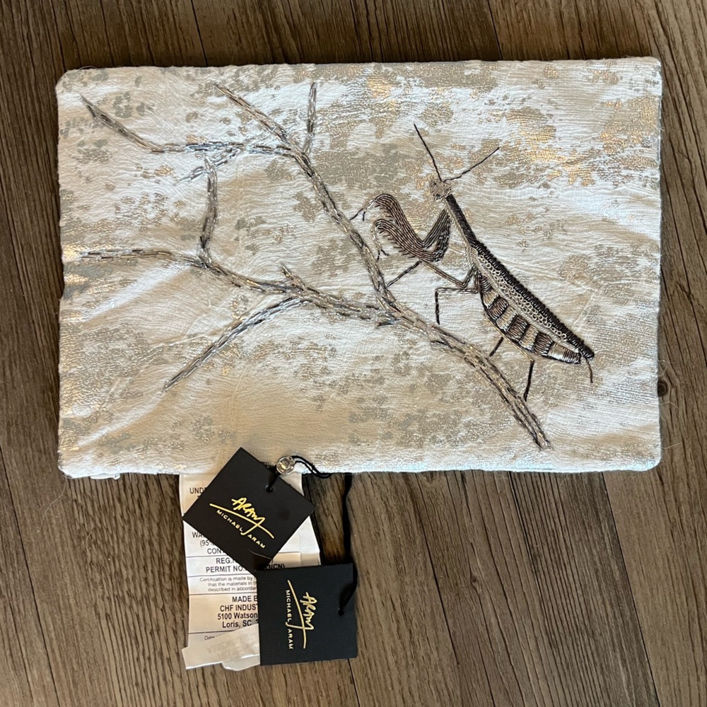 Michael Aram Praying Mantis Branch 8x12 Decorative Pillow Shell - NWT - Picture 2 of 5